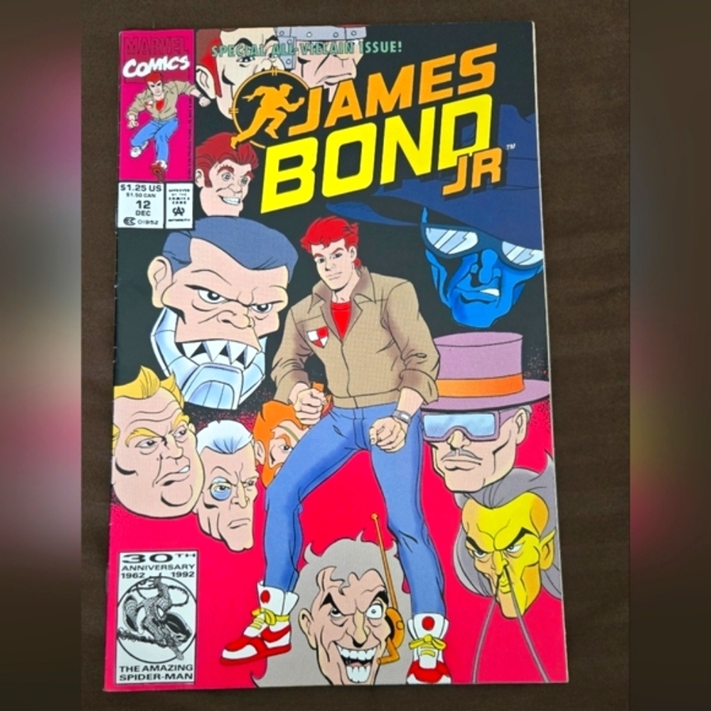 JAMES BOND JR. #12 LAST ISSUE 1992 MARVEL COMICS LOW PRINT RUN VHTF RARE - Picture 3 of 3